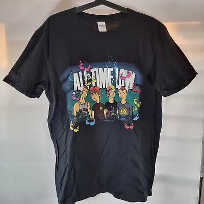 Buy All Time Low Black Music T Shirt Size Large Cartoon • 14.99£