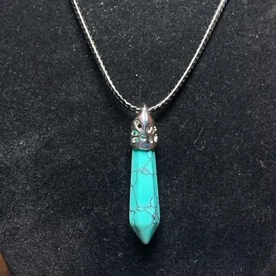 Buy Handmade Turquoise Stone Necklace Gothic Gift Jewellery Fashion Accessory • 4.50£