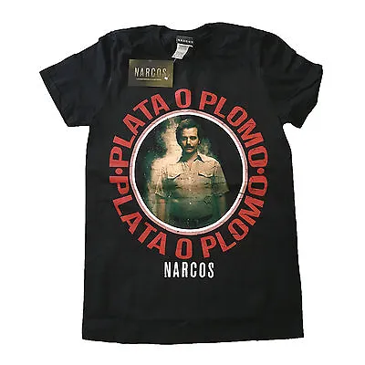 Buy Narcos OFFICIAL T-Shirt Plata O Ploma Pablo Escobar Narco Netflix Up To XXL • 11.95£