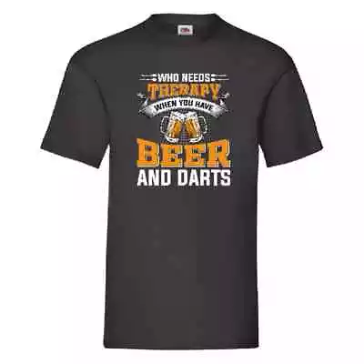 Buy Who Needs Therapy When You Have Beer And Darts T Shirt Small-2XL • 10.79£