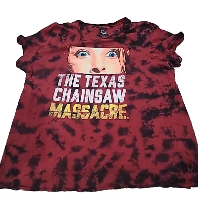 Buy Classic Fit Crew Tee - Texas Chainsaw Red Tie-Dye XL Torrid • 38.60£