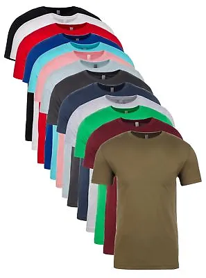 Buy Mens Unisex Next Level Plain Cotton Short Sleeve Crew Neck T-Shirt Tee S-4XL • 7.75£