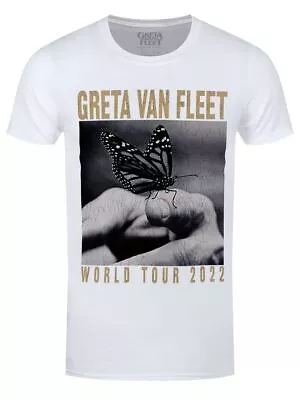 Buy Greta Van Fleet World Tour Butterfly Mens White T-Shirt-Extra Large (42 - 44 ) • 16.99£