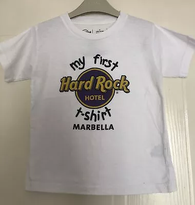 Buy My First Hard Rock T-Shirt Marbella Kids Toddler 3T Age 3 • 5.99£