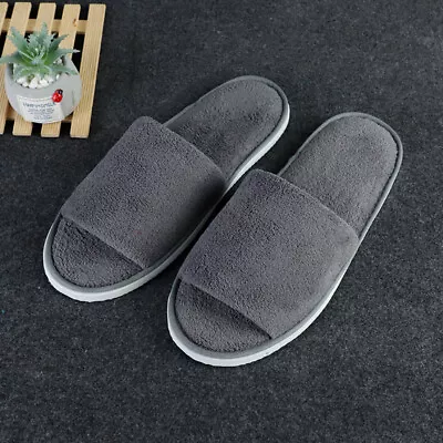 Buy Half Pack Slippers Coral Fleece Slippers Solid Color Slippers Hotel Slippers • 5.50£