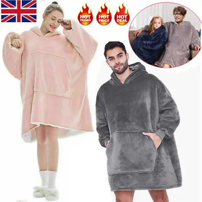 Buy Oversized Hoodie Blanket Super Soft Fleece Dressing Gown Hooded Robe Gamers Gift • 19.89£