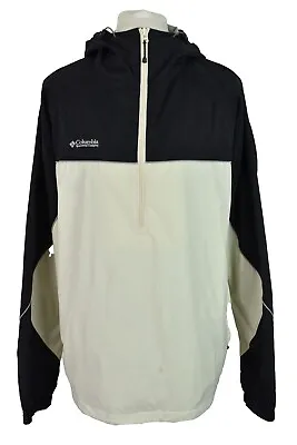 Buy COLUMBIA Beige Windbreaker Jacket Size XL Mens Half Zip Pullover Outdoors • 17.47£