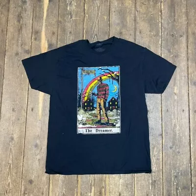 Buy Freddy Krueger T-Shirt Mens Y2K Graphic Print Short Sleeve Tee Black Large • 15£