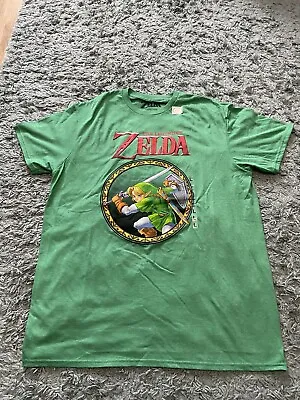 Buy Nintendo Legend Of Zelda - Green T-Shirt (Green) Men’s Size Large • 19.97£