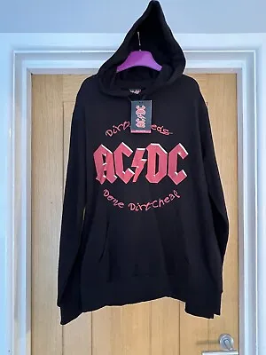 Buy AC DC Black And Red Hooded Sweatshirt Hoodie Done Dirt Cheap Top AC/DC Size M • 24.95£
