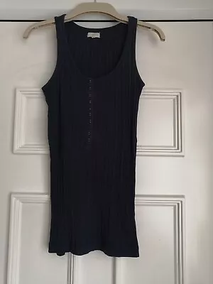 Buy New Look Size 10 Sleeveless Navy Blue Cotton Sleeveless T-shirt • 3.50£