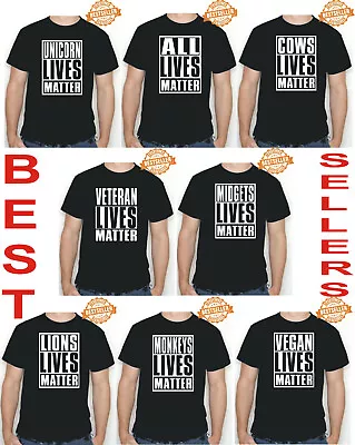 Buy LIVES MATTER / ALL / VEGAN / VETERAN / LIONS / Various / Unisex T-Shirt /  S-XXL • 11.99£
