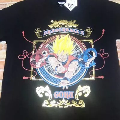 Buy Dragon Ball Goku T-shirt Size L Black Gold Design Akira Toriyama Character Goods • 110.10£