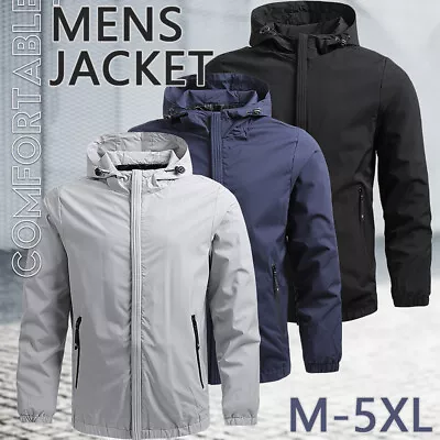 Buy Mens Waterproof Windbreaker Sports Jacket Jacket Coat Climbing Camping Trekking • 14.49£