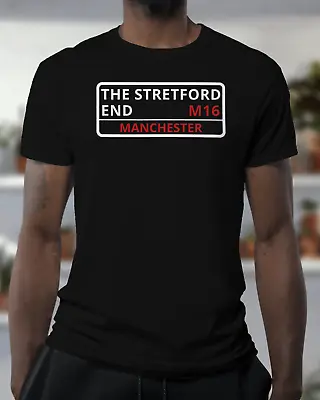 Buy Man Utd T Shirt - The Stretford End - Street Sign - Organic - Unisex • 19.95£