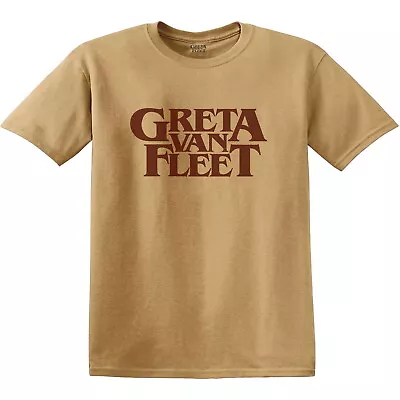 Buy Greta Van Fleet Logo Brown T-Shirt NEW OFFICIAL • 16.39£
