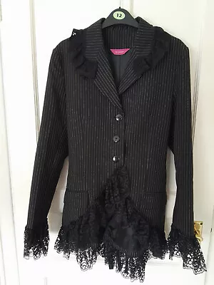 Buy Goth Style Lightweight, Pin-stripe Jacket. Size 12 • 3£