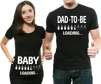 Buy Pregnancy Announcement Shirts Baby Loading Dad To Be Maternity Couple Shirts • 31.57£