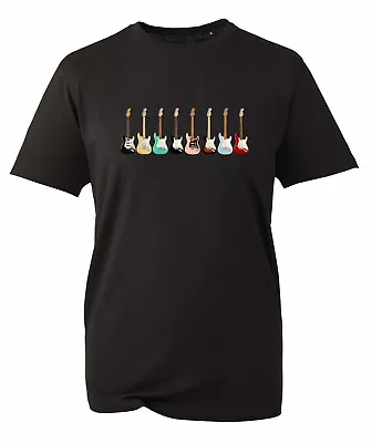 Buy Classic Guitars T Shirt Stratocaster Images 8 Classic Guitars Rock Sizes To 3XL • 8.97£