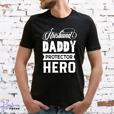 Buy HUSBAND DADDY PROTECTOR HERO T-SHIRT, Gift For Him, DAD, Various Colour Prints • 13.99£