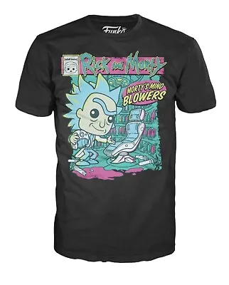 Buy Rick And Morty Funko Tee T-Shirt New Morty’s Mind Blowers Size M Medium Black • 14.95£