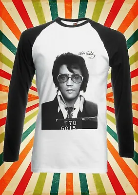 Buy Elvis Presley Mugshot Poster Men Women Long Short Sleeve Baseball T Shirt 2629 • 9.95£