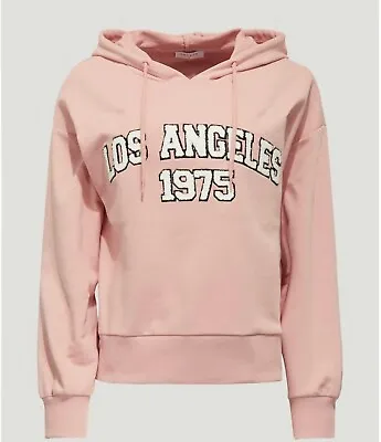 Buy Pink Women Matalan Los Angeles 1975 Hoodie Size Small • 7.99£