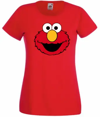 Buy Red Elmo Inspired T Shirt Lady Fit Size 8-16 FOTL Casual Loungewear Top  • 9.49£
