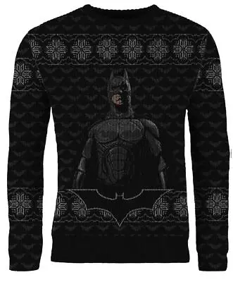 Buy DC Batman Black Knitted Christmas Jumper • 29.99£
