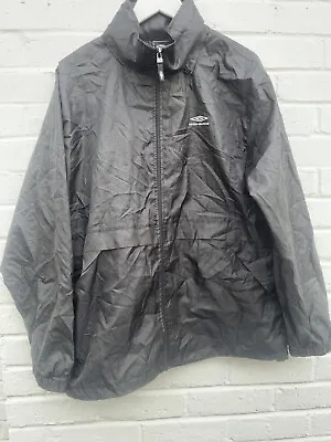 Buy Umbro Vintage Men’s Black Jacket Size Medium Windbreaker Light Weight • 11.99£