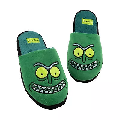 Buy Rick And Morty Mens Pickle Rick Slippers NS7070 • 11.96£