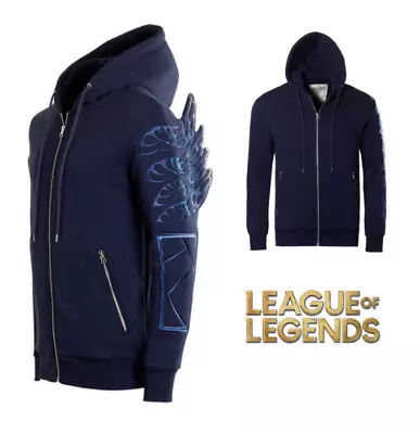 Buy League Of Legends YASUO Premium Hoodie Zip Up  NAVY OFFICIAL + Track • 101.33£