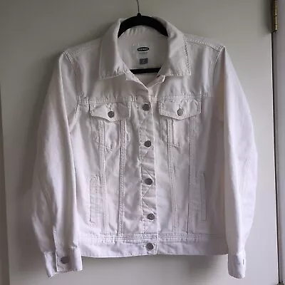 Buy Old Navy Juniors' White Denim Trucker Jean Jacket Size Medium  • 24.11£