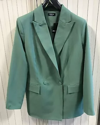 Buy Khaki Green Blazer Jacket Oversized Boyfriend Style By Simply Be - NEW • 19.99£