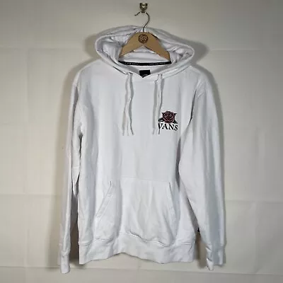 Buy Vans Hoodie White Mens Size Small Rose Backprint Pullover Hooded 23  Pit To Pit • 24.95£