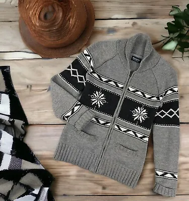 Buy Womens Knit Sweater Cardigan Jacket Size XS/S Christmas Winter Snowflakes Nordic • 28.41£