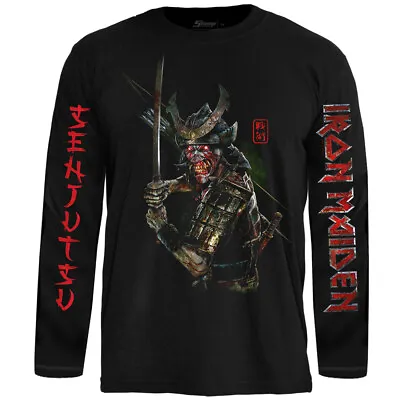 Buy Official Licensed T-Shirt Long Sleeve Iron Maiden Senjutsu Eddie Stamp Rockwear • 48.21£