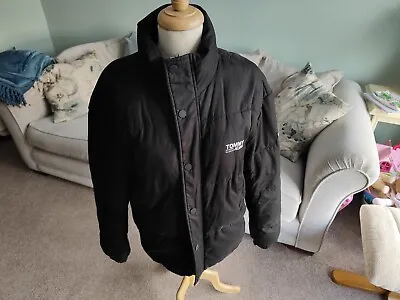 Buy Men's TOMMY HILFIGER   TOMMY JEANS   Black Quilted Jacket. UK Size S. • 6.50£