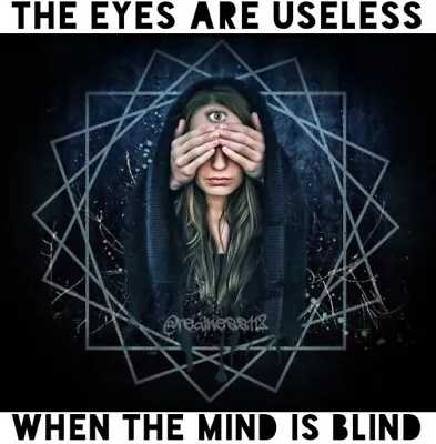 Buy The Eyes Are Useless When The Mind Is Blind!! Truth T Shirts @realness112 • 19.99£