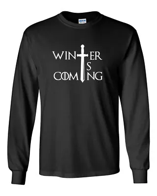 Buy Men's Winter Is Coming T-shirt Game Of Thrones Tee T Shirt Christmas Gift • 19.88£