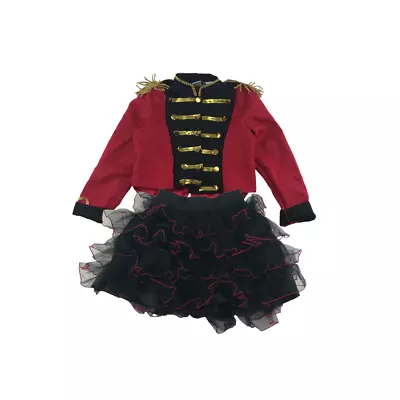 Buy I Want To Be Parade Marching Band Costume Age 7-8 Red Black Skirt And Jacket Set • 7£