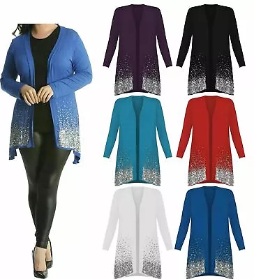 Buy Christmas Ladies Jumper Womens Tops Long Sleeve Sequin Jacket Oversized Cardigan • 18.99£