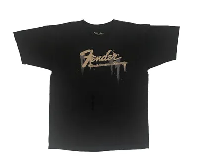 Buy Fender Mens Black Custom Shop Crew Neck Short Sleeve Graphic T Shirt Size Large • 19.99£
