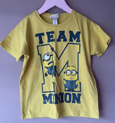 Buy Unisex M&CO MINIONS T-Shirt Age 7-8 Years Yellow Despicable Me • 0.99£
