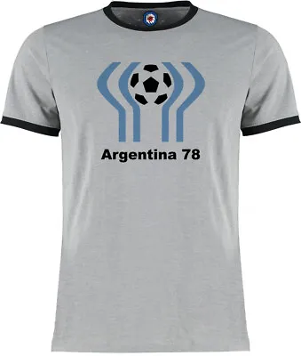 Buy World Cup Argentina 78 1978 Football Soccer Retro Vintage Ringer T-Shirt • 16.99£