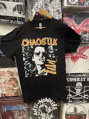 Buy CHAOS UK 2 Fingers In The Air T.Shirt Punk GBH Hardcore Discharge All Sizes! • 15£