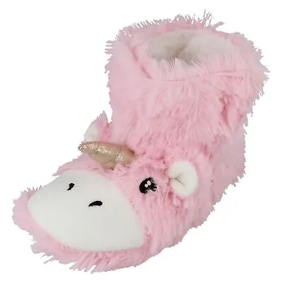 Buy Childrens Spot On Unicorn Bootee Slippers - X2R111 • 9.99£