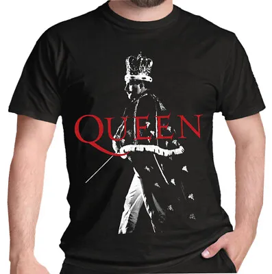 Buy QUEEN T Shirt Official Freddie Crown Licensed Classic Rock Tee Mercury On Stage • 14.49£
