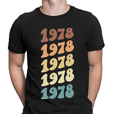 Buy Personalised 1978 45th Birthday Gift Retro Vintage Mens T-Shirts Tee Top #D • 9.99£