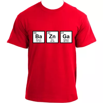 Buy Big Bang Theory BaZnGa Periodic Table Sheldon Cooper Bazinga Geek T-Shirt Man • 14.99£